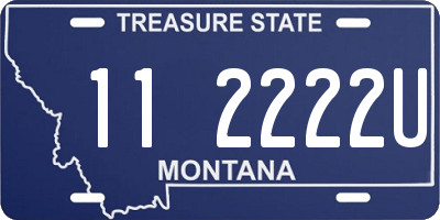 MT license plate 112222U