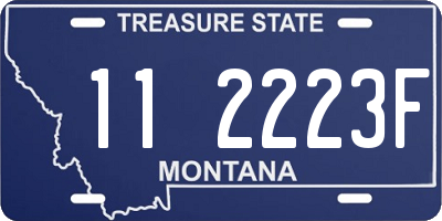 MT license plate 112223F