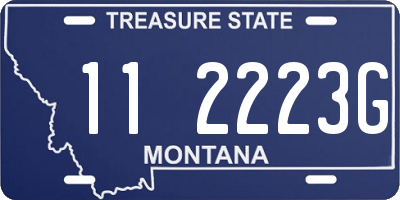 MT license plate 112223G