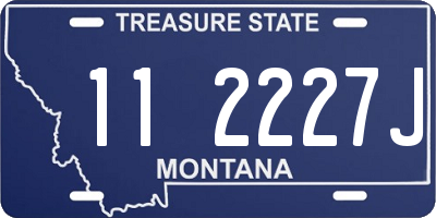 MT license plate 112227J