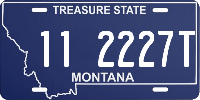 MT license plate 112227T