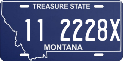 MT license plate 112228X