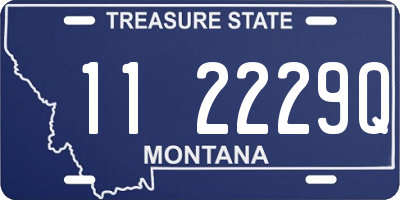 MT license plate 112229Q