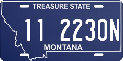 MT license plate 112230N