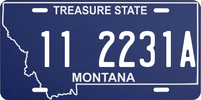 MT license plate 112231A