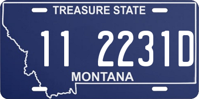 MT license plate 112231D