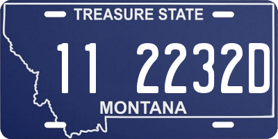 MT license plate 112232D