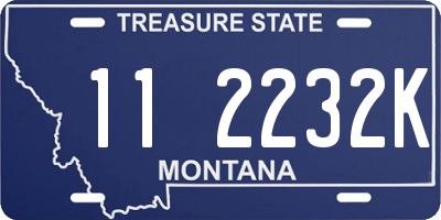 MT license plate 112232K