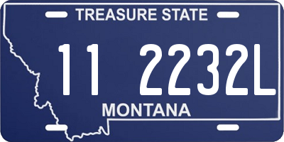 MT license plate 112232L