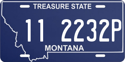 MT license plate 112232P