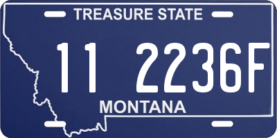 MT license plate 112236F