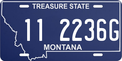 MT license plate 112236G