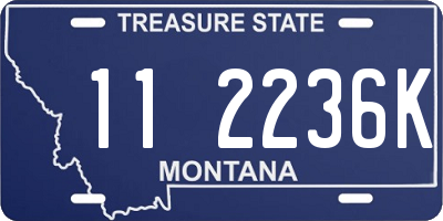 MT license plate 112236K