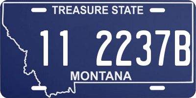 MT license plate 112237B