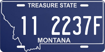 MT license plate 112237F