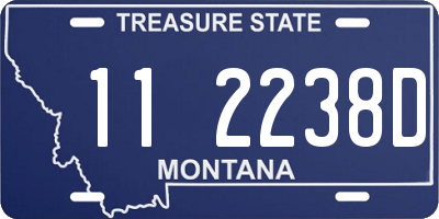 MT license plate 112238D