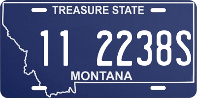 MT license plate 112238S