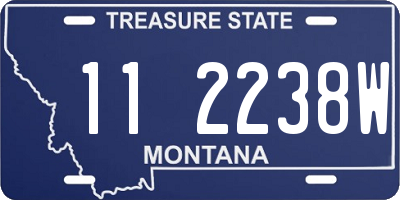 MT license plate 112238W