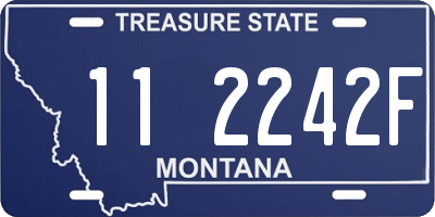 MT license plate 112242F