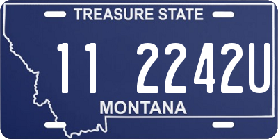 MT license plate 112242U