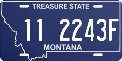 MT license plate 112243F