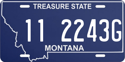 MT license plate 112243G