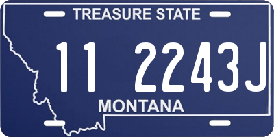 MT license plate 112243J