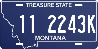 MT license plate 112243K