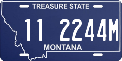 MT license plate 112244M
