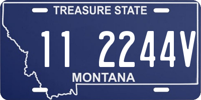 MT license plate 112244V