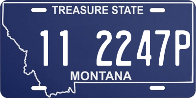 MT license plate 112247P