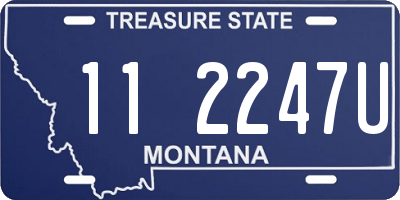 MT license plate 112247U