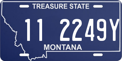 MT license plate 112249Y