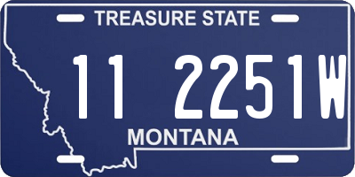 MT license plate 112251W