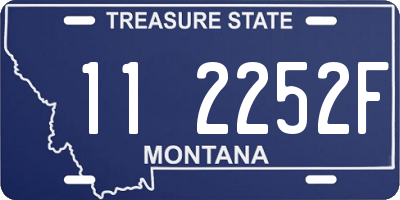 MT license plate 112252F