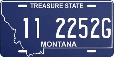 MT license plate 112252G