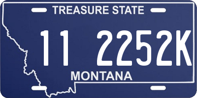 MT license plate 112252K