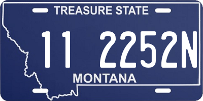 MT license plate 112252N