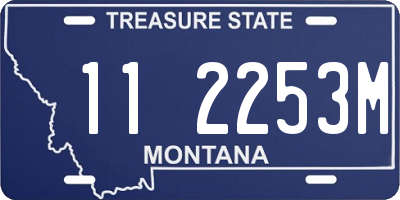 MT license plate 112253M