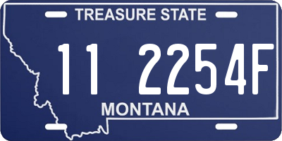 MT license plate 112254F