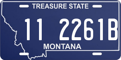 MT license plate 112261B
