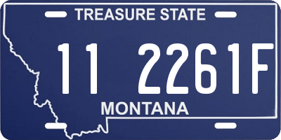 MT license plate 112261F
