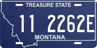 MT license plate 112262E