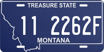 MT license plate 112262F
