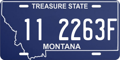MT license plate 112263F