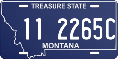 MT license plate 112265C