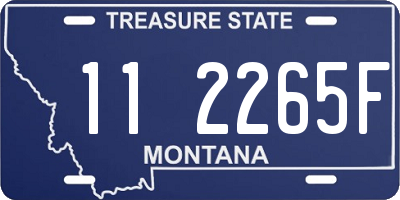 MT license plate 112265F