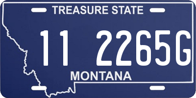 MT license plate 112265G
