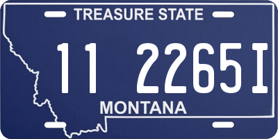 MT license plate 112265I