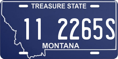 MT license plate 112265S